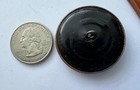 Large Uncommon Antique Brass Picture Button  medival Wedding  1-7 16  011