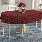 Uwdfnwuif Christmas Tablecloth  Red green-plaid02 102  X 60  Oval