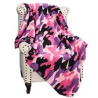 Soft Fuzzy Cozy Throw Blanket With Fluffy Sherpa Fleece For Sofa Couch Bed Women