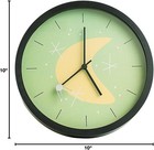 Sputnik Silent Retro Wall Clock  Non Ticking Mid Century Wall Clock  Vintage Out