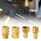 Pressure Washer Adapter Set Quick Disconnect Kit M22 Swivel To 3 8   Connect New