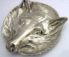 English Silver Plated Fox Head Dish C1940 Animal Hunting Shooting 154g