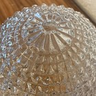 Clear Textured Glass Globe Lamp Shade Diamond Pattern 3    Hole Retro 6 In