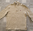 Polo Ralph Lauren Sweater 1 2 Zip L s Cotton Knit Beige Men s M Medium