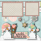 Winter Wonderland Premade Scrapbook Pages Paper Printed Layout Dbds