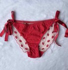 Vintage Retro Triumph Sheer Nylon Polyester Thong Panties Red Lip Briefs Sz 5 s