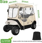 2 Passenger Golf Cart Driving Enclosure For Ezgo Txt Rxv  600d Waterproof Rain C