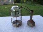 Old Vintage Appleton Industrial Explosion Proof Glass Globe Lamp