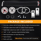 Tsap660 Ramp Door Spring Kit For 6  Wide Cargo Trailer - 60 Lb Torsion Spring Re