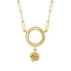 Pure Collection By Ross-simons Italian 14kt Yellow Gold Rose Charm