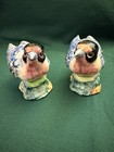 Stangl Pottery Birds  2 Red Faced Warblers  Vintage Hand Painted Perfect