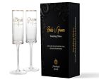 Set Of 2 Bride And Groom Wedding Toasting Flutes