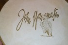 Vintage Hat Box John Wanamaker Eagle Ivory Background W gold Trim  Box Only