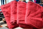 200 Pcs Red Shop Towels Jumbo 15x15 Cleaning Rags  A-grade   Free Shipping