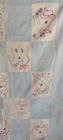 Vtg 1940s Hand Quilted   Embroidered Various Animals Crib Quilt Handmade 28 X 44