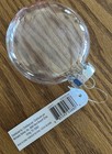 Plastic Fillable Clear  Flat 7 3 4 In  Circumference Christmas Ornament Bnwt