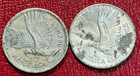 2 Coins- 1960 Chile  1 Centesimo Condor 1957 10 Pesos Condor Aluminum-oct358