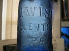  spectacular  Brilliant Cobalt Blue james Wise Squat Soda allentown  Pa_