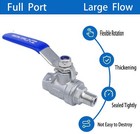 1 4  Npt Full Port Ball Valve Heavy Duty Stainless Steel 304 Male X Female Th   