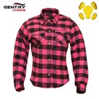 Rideract   Women Motorcycle Flannel Shirt Reinforced Armored Riding Biker Jacket