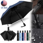 Automatic Black Umbrella Anti-uv Sun rain Windproof 3 Folding Compact Umbrella