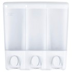 Soap Shower Dispenser 3 Chamber Refillable Pump Shampoo Conditioner Wall Corner