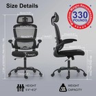 Tralt Office Chair Ergonomic Desk Chair  330 Lbs Home Mesh Office   black 