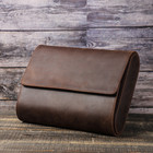 Watch Case Vintage Crazy Horse Leather 6 Slot Handmade Travel Watch Storage Box