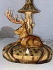 Wood Carved Deer Mule Whitetail  Lamp