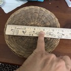 Fragile Vintage Sewing Round Basket With Lid J2 