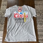 Coors Light Adult Men s Grey Short Sleeve Graphic T-shirt Mountain Logo Size M