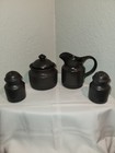 Vintage Pfaltzgraff   midnight Sun    Creamer  Sugar Bowl  Pepper  Salt Set Of 4