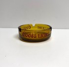 Vintage Coors Light Light Amber   Honey Color Ash Tray Round Glass Ashtray 3 5 
