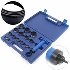Hand Punching Cutting Cutter Tool Die Set Kit 5-35mm Hollow Hole Puncher Set