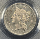 1885 Proof Three Cent Nickel 3cn Pcgs Pr64 Cac