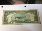 1953 Five Dollar  Silver Certificate  5 Bill Blue Seal Note  1 Note