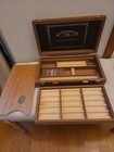Winsor Newton Hinged Mahogany Artist Box Removable Shelf 15x8 Paint Travel Case
