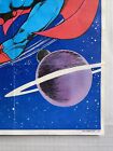 Superman Card Backs Poster Dc Comics 1978 Scarce Vintage Original 