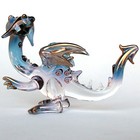 Dragon Friendly Figurine Magic Blown Glass Gold Crystal