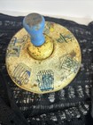 Vintage 1950s Ohio Art  3048177 Tin Spinning Top With Wooden Handle Kids Toy