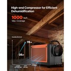 Uimoso 70-pint Commercial Dehumidifier With Hose   Auto Defrost For Crawl Spaces