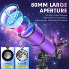 Telescope  Telescope For Adults   Kids   Astronomy Beginners  80mm Aperture 6   