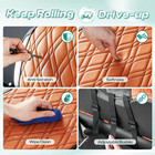 Drive-up No Drilling Brown Crossed Print Club Car Precedent Golf Cart Seat Cover