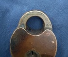 Antique Rare    city Of Boston School House Dept     Brass Padlock