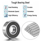 20 Pcs 608 2rs Ball Bearings     Bearing Steel And Double Rubber Sealed Miniature