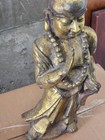 Old Vintage Large Buddha Bronze Statue