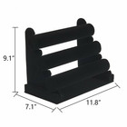 3-tier Bracelet Display Stand Watch Holder Velvet Jewelry Bangle Rack Organizer