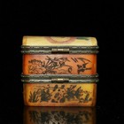 Rare Small Unique Vintage Antique Camel Bone Plum Trinket Jewelry Box