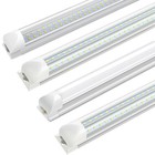 2ft Led Tube Light Fixture T8 Shop Lights 20w 2500lm V-shape 6000k Cool White