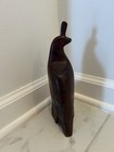 Vintage Handmade Wood Quail Bird  Sculpture  Dense Iron Wood   Mid-century  